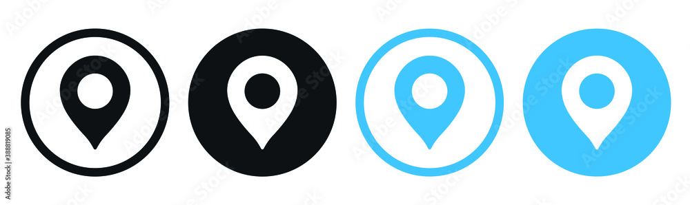 Poster Location pin icon, Map pin place marker, Map marker pointer icon for apps and websites