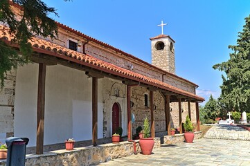 Monastery of St. George Hill, Kilkis forecourt - obrazy, fototapety, plakaty