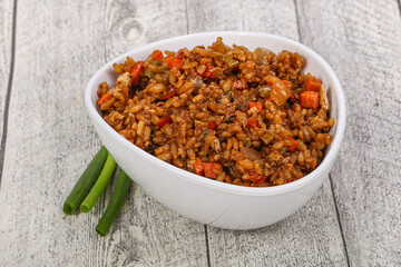 Asian style Fried rice with vegetables