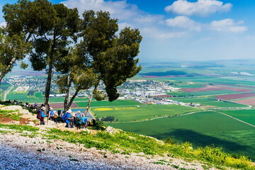 Panoramic view on a Beit Shean valley from mount Gilboa (Israel)
