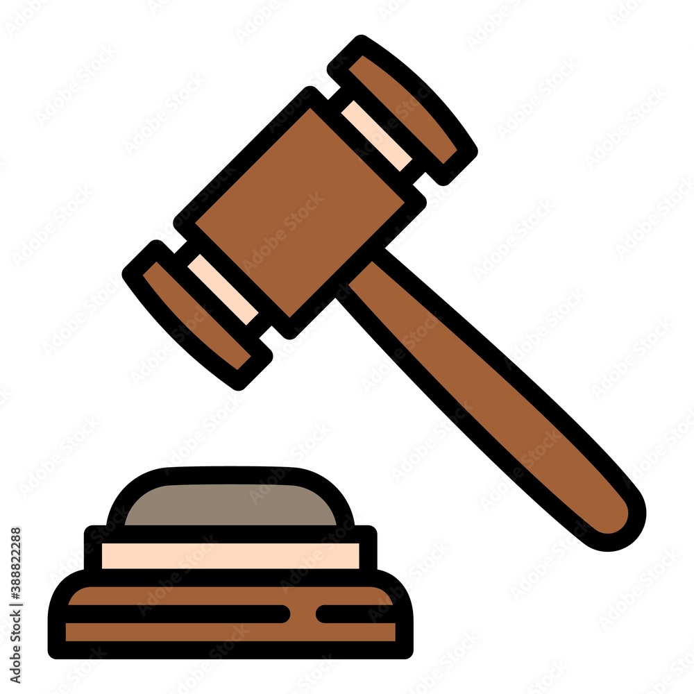 Poster courthouse judge gavel icon. outline courthouse judge gavel vector icon for web design isolated on w