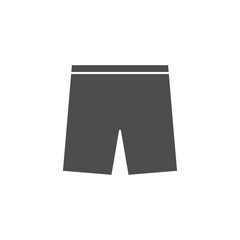 Shorts black icon. Swim shorts silhouette vector illustration isolated on white