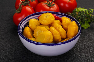 Tasty marinated patisson