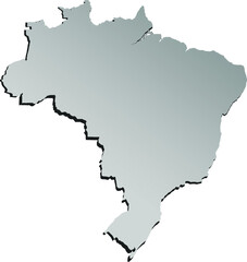 Fototapeta premium Accurate vector graphics of map of Brazil