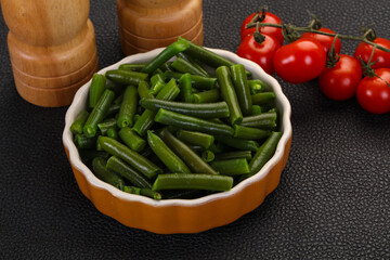 Green beans in the bowl