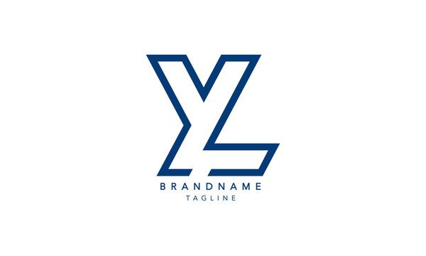 Yl Vector Logo Yl Letters Alphabet 库存矢量图（免版税）1740203678
