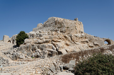 Fototapeta na wymiar Fortress Nimrod in the northern Golan in Israel