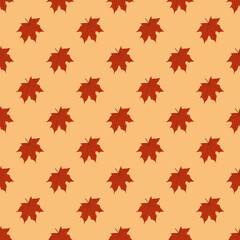 Seamless pattern with autumn maple leafs