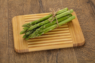Raw asparagus heap
