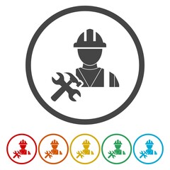 Worker ring icon, color set