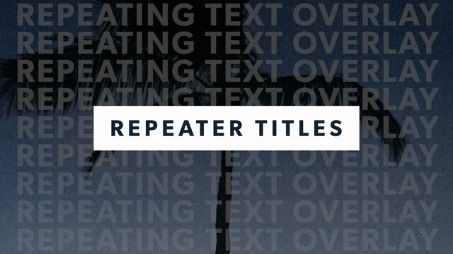 Fast Repeater Text Promo Title Overlay