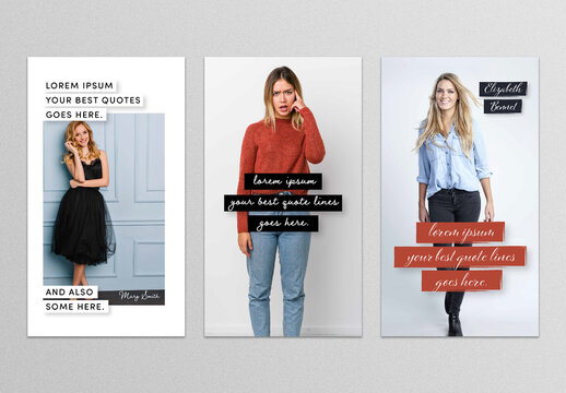 Quote Story Layouts for Social Media