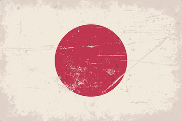 Vintage flag of Japan