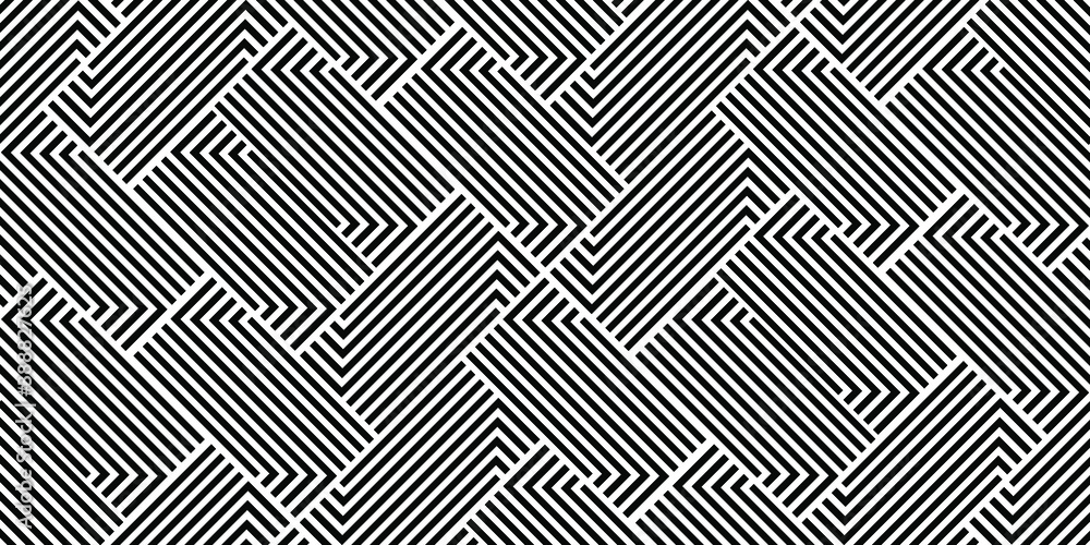 Poster geometric pattern with black stripes. modern abstract vector background.