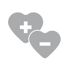 Obraz premium Print heart sign. Vector symbol illustration