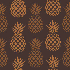 Seamless repeating pattern of pineapples