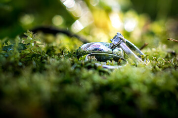 Wedding rings macro photography