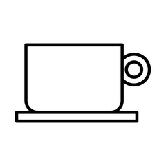 coffee ceramic cup drink line style icon