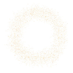 The texture of golden sand on a transparent background. Vector illustration