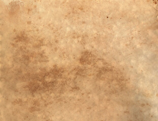 Old paper texture with brown stain marks background