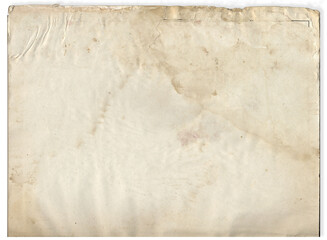 Old Vintage paper isolated on a white background with torn edges