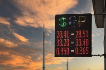 exchange rate dollar euro ruble. currency exchange on the electronic scoreboard