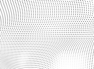 Abstract halftone wave dotted background