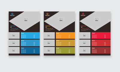 vector food flyer design template size A4 template