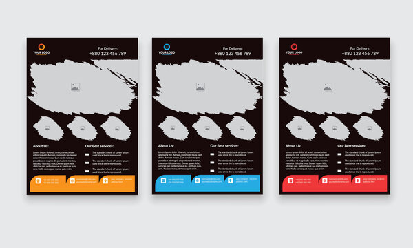 vector food flyer design template size A4 template - Powered by Adobe