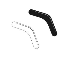 Boomerang, Boomerang Vector Design. Boomerang icon set. Black vector illustration on white background.