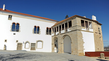 Fototapeta na wymiar Pateo de Sao Miguel in the Palace of the Counts of Basto. Évora, World Heritage City by Unesco. Alentejo, Portugal 