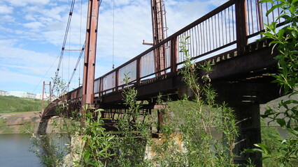 landscape and architecture river and bridge pedestrian time of year summer place Russia