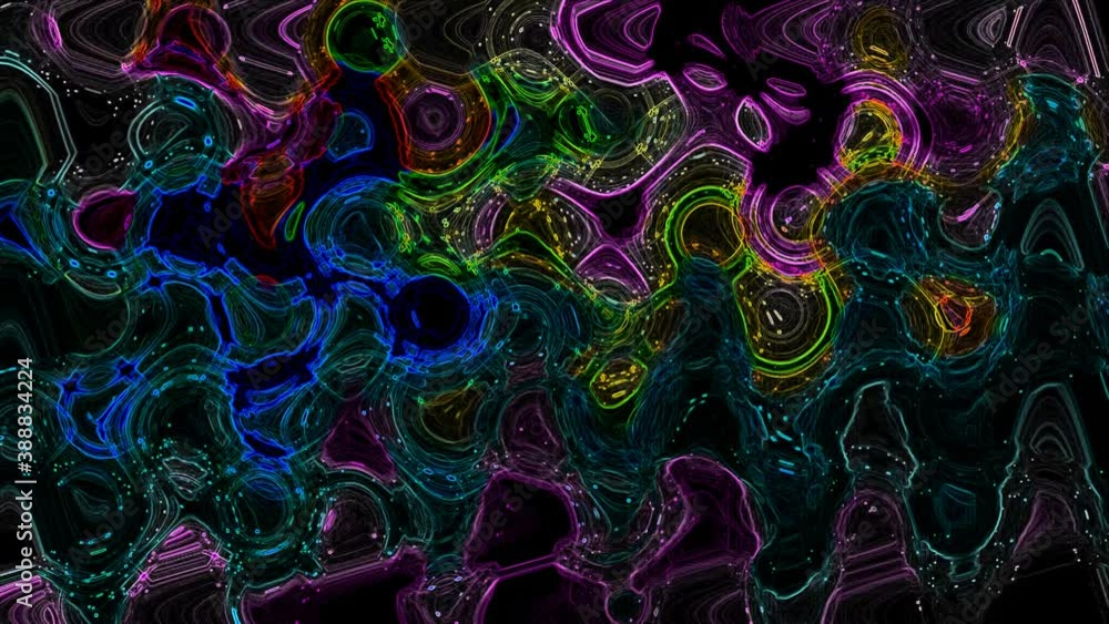 Aufkleber multicolored abstraction on a black background