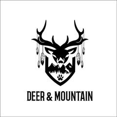 DEER & MOUNTAIN logo exclusive design inspiration