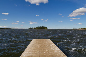 Astotin Lake on a Windy Autumn Day