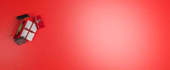 Red Christmas Background - 388836231