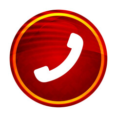 Phone icon creative red round button illustration design