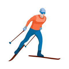 Fototapeta premium Cross-country skiing figure