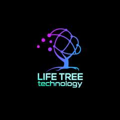 LIFE TREE TECHNOLOGY logo exclusive design inspiration