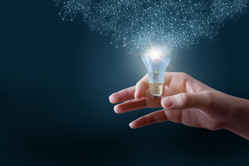 Concept of the appearance of Ideas from the Internet.