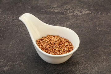 Coriander seeds in the bowl