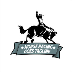 Horse racing logo exclusive design inspiration