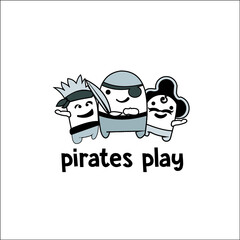 PIRATES PLAY logo exclusive design inspiration