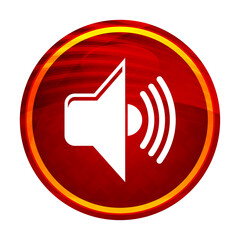 Volume icon creative red round button illustration design