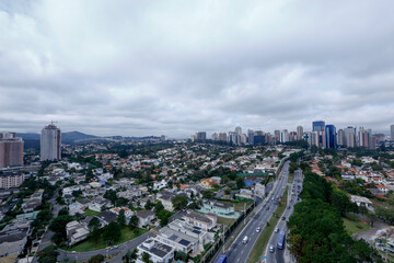 Fototapeta na wymiar Aerial view of Alphaville condominium