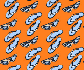 Hand drawn vector summer travel set, accessories. Hand drawn ink illustration. Modern ornamental decorative background. Vector pattern. Print for textile, cloth, wallpaper, scrapbooking