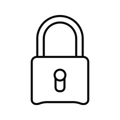 flat illustration of padlock vector icon, security sign symbol. vector illustration