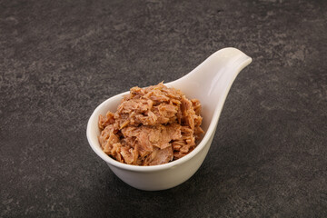Canned tuna fillet for salad