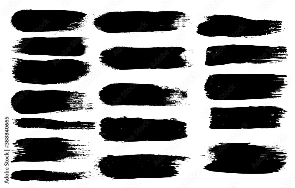 Poster vector black paint, ink brush stroke, brush, line or texture. dirty artistic design element, frame o
