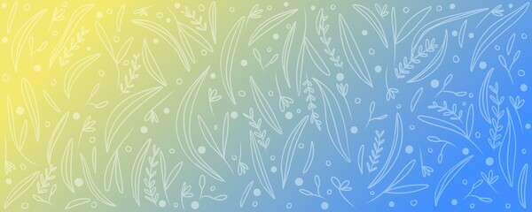 leaves and flowers colourful background